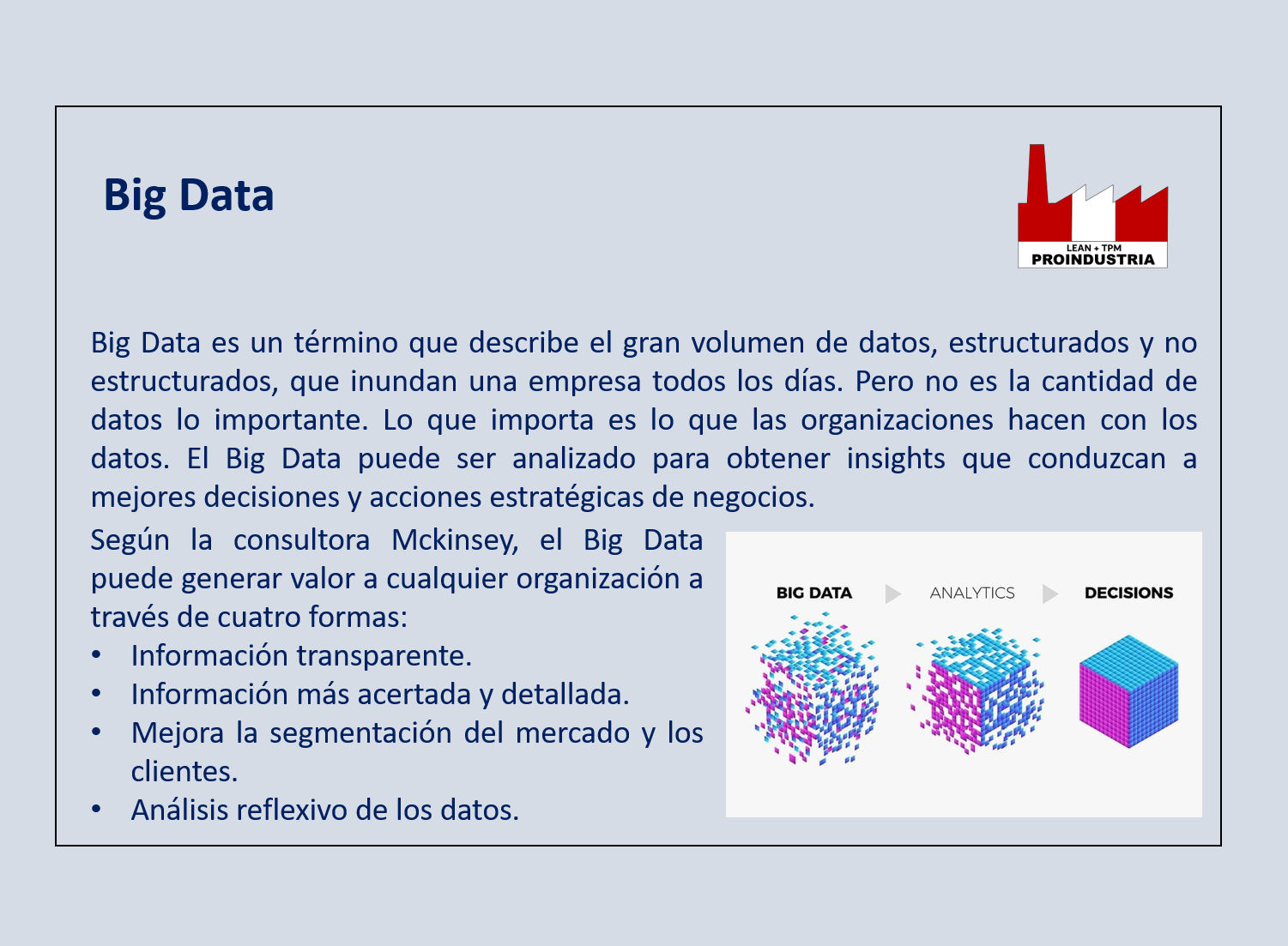 Cápsulas de Excelencia Operativa Proindustria Lima Perú